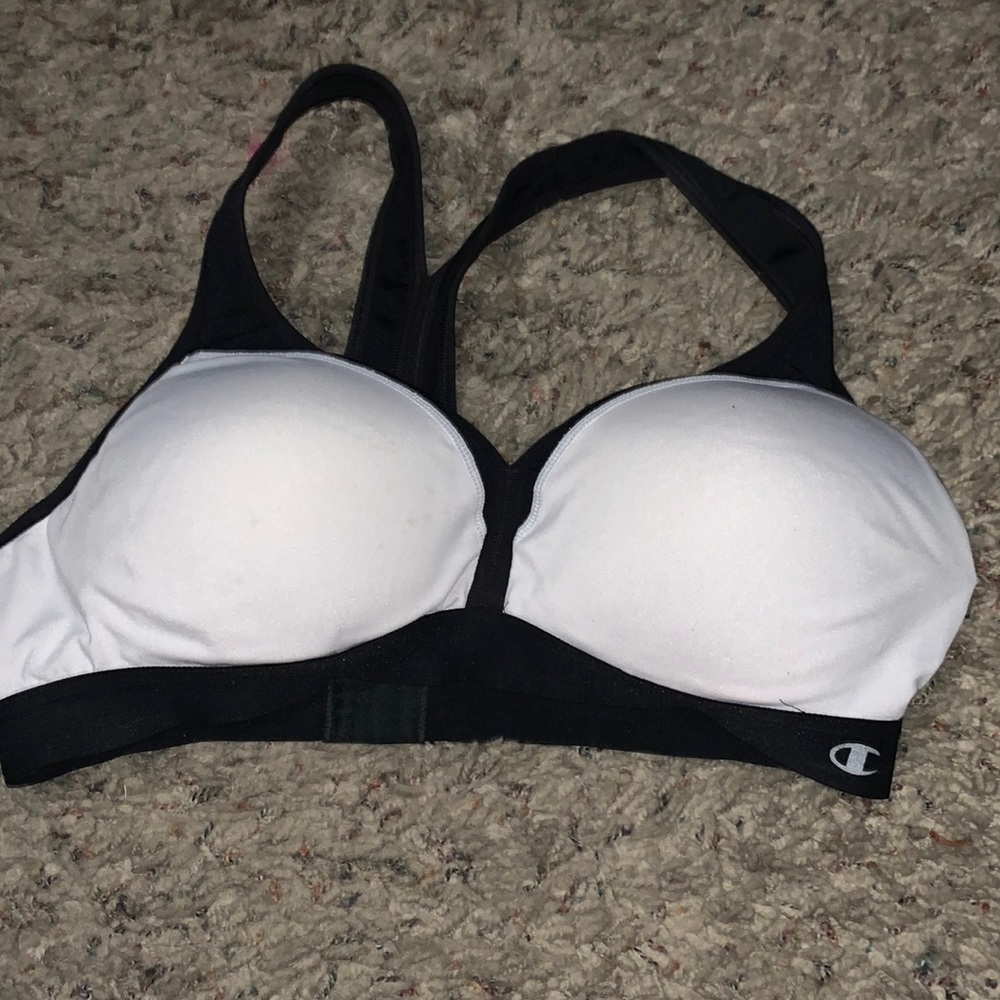 Champion Women's Black and White Sports Bra